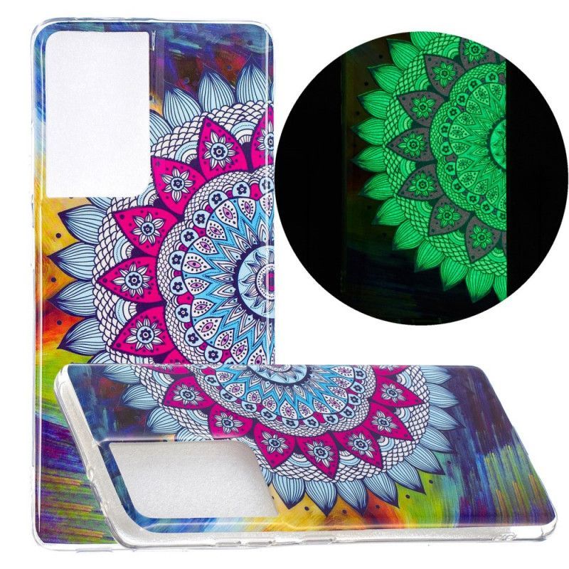 Kryt Samsung Galaxy S21 Ultra 5g Fluorescenční Barevná Mandala