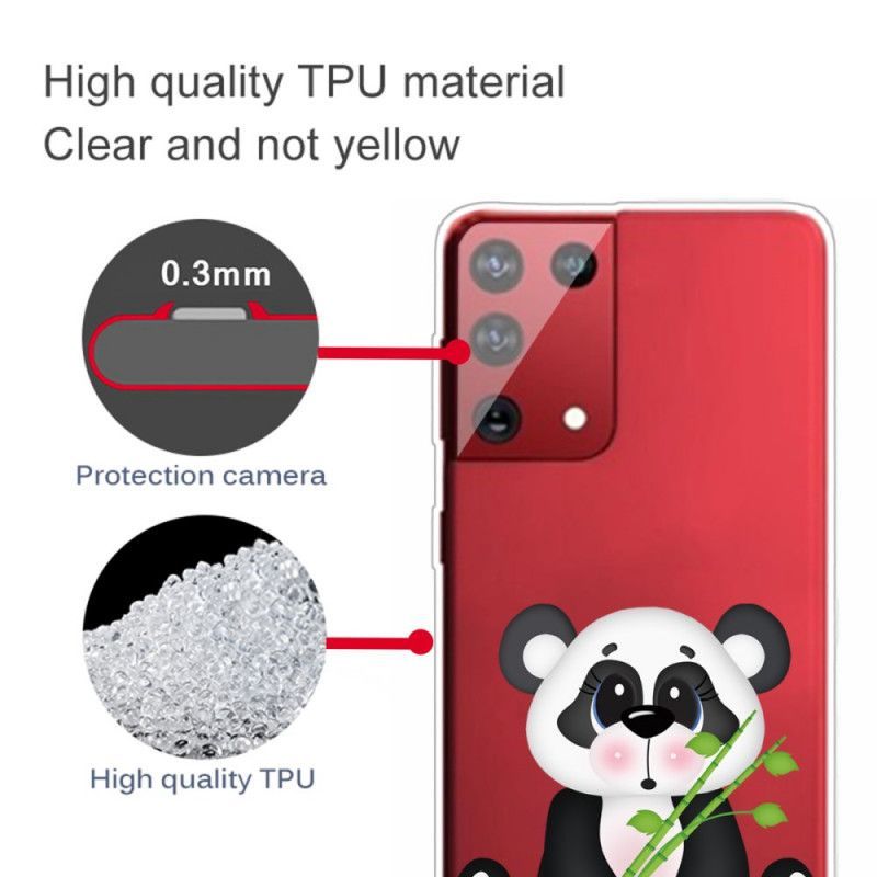 Kryt Samsung Galaxy S21 Ultra 5g Průhledná Smutná Panda