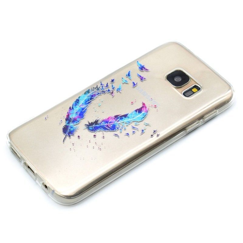 Kryt Samsung Galaxy S7 Průhledné Peří