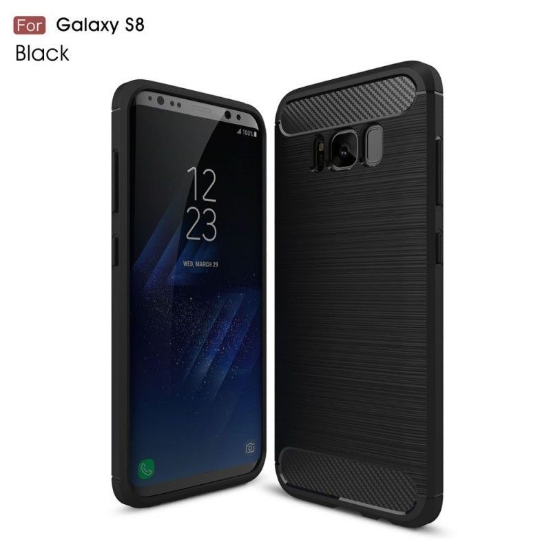 Kryt Samsung Galaxy S8 Kartáčované Uhlíkové Vlákno