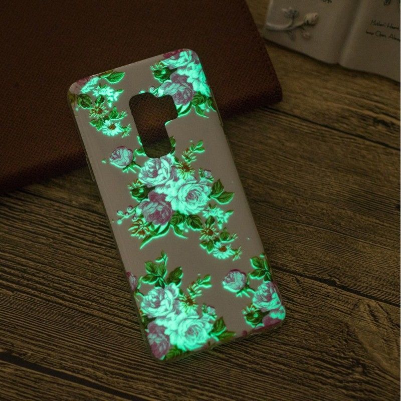 Kryt Samsung Galaxy S9 Fluorescenční Květiny Svobody