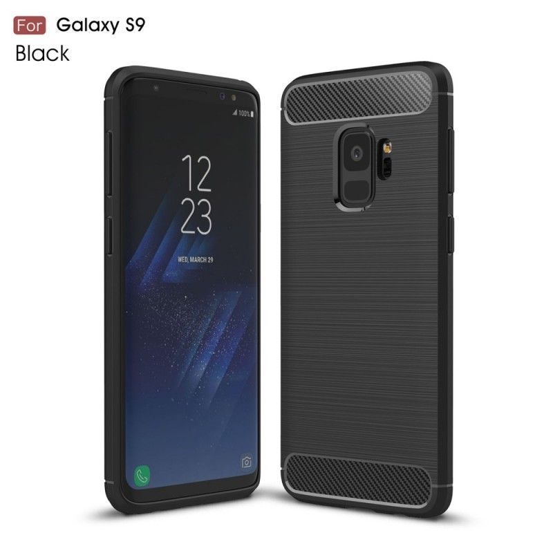 Kryt Samsung Galaxy S9 Kartáčované Uhlíkové Vlákno