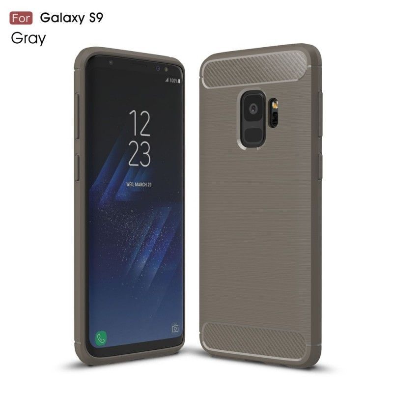 Kryt Samsung Galaxy S9 Kartáčované Uhlíkové Vlákno