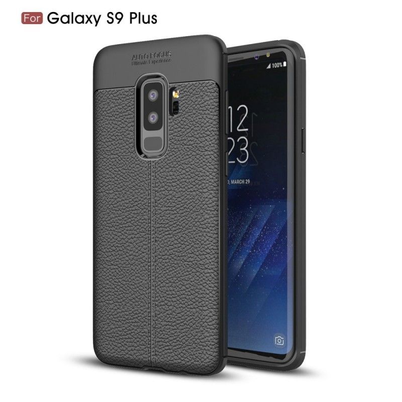 Kryt Samsung Galaxy S9 Plus Litchi S Dvojitým Koženým Efektem