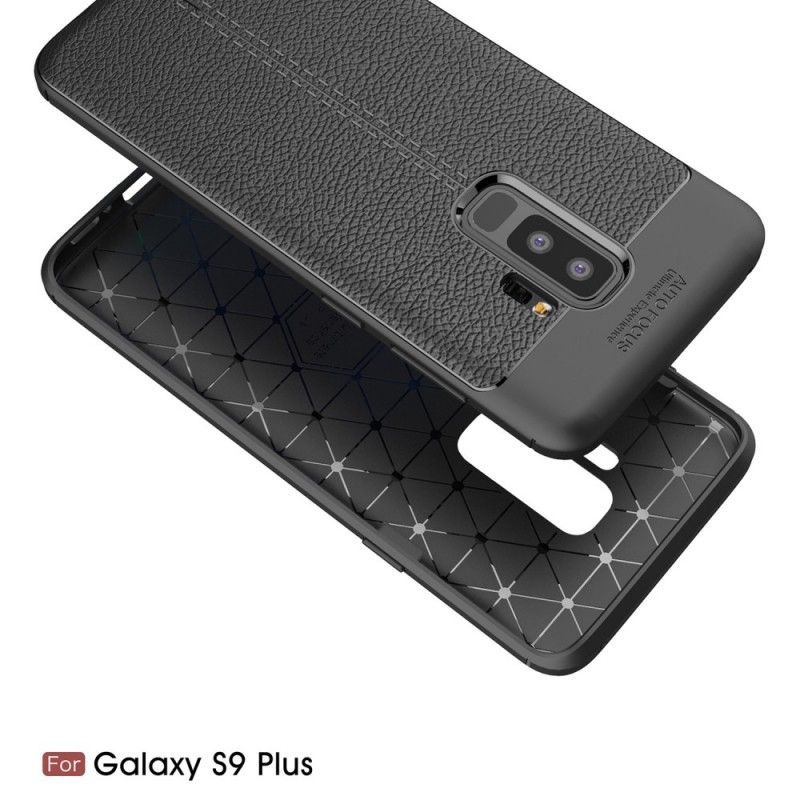 Kryt Samsung Galaxy S9 Plus Litchi S Dvojitým Koženým Efektem