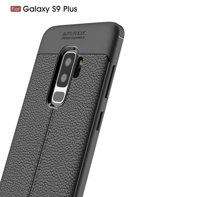 Kryt Samsung Galaxy S9 Plus Litchi S Dvojitým Koženým Efektem