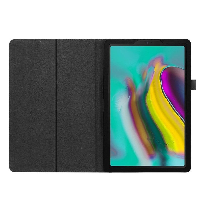 Kryt Samsung Galaxy Tab A 10.1 (2019) 2 Chlopně Z Umělé Kůže Litchi