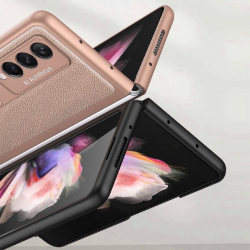 Kryt Samsung Galaxy Z Fold 3 5g Litchi Kožená Podpěra Gkk