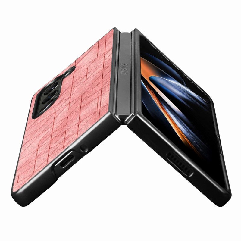 Kryt Samsung Galaxy Z Fold 5 Geometrické Vzory Z Umělé Kůže