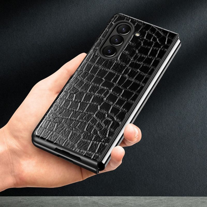 Kryt Samsung Galaxy Z Fold 5 Styl Krokodýlí Kůže