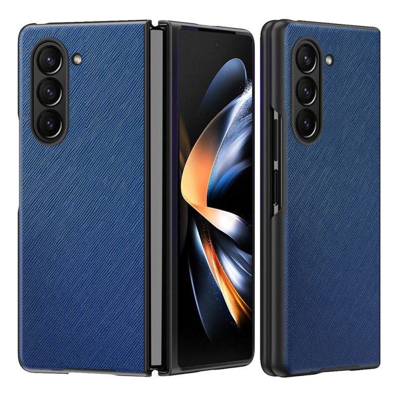 Kryt Samsung Galaxy Z Fold 5 Styl Kůže S Tkaným Efektem