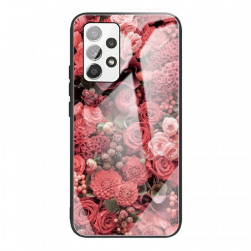 Kryty Na Mobil Na Samsung Galaxy A53 5G Tvrzené Sklo Rose Flowers