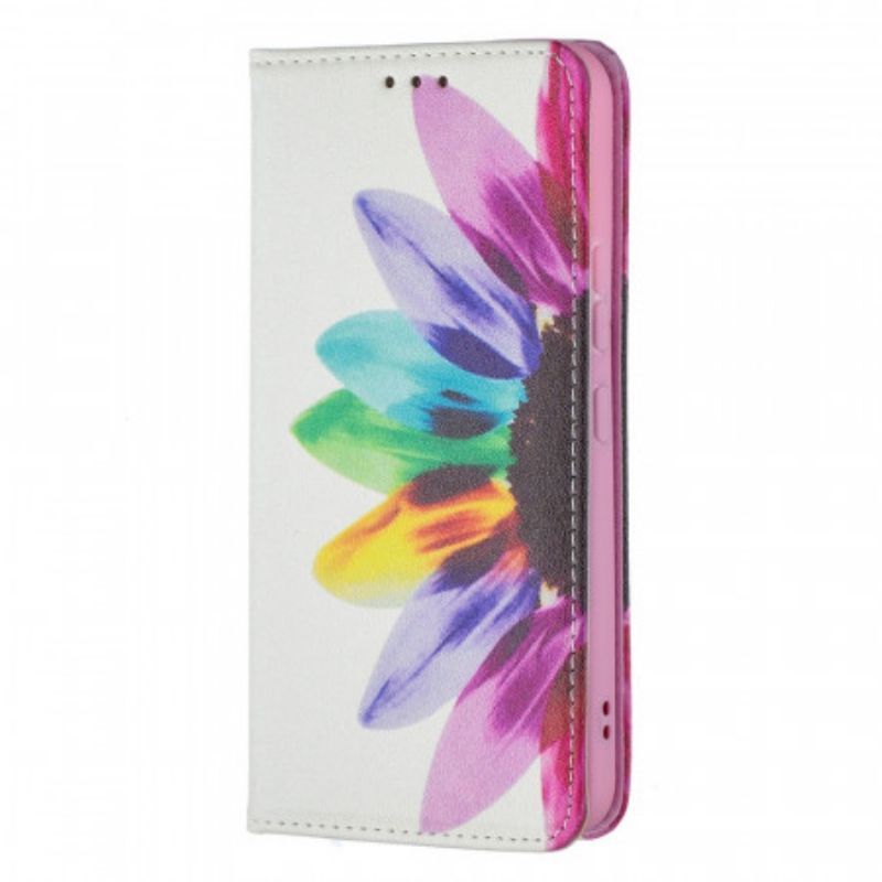 Kryty Na Mobil Na Samsung Galaxy S22 5G Flipové Pouzdro Akvarel Květina