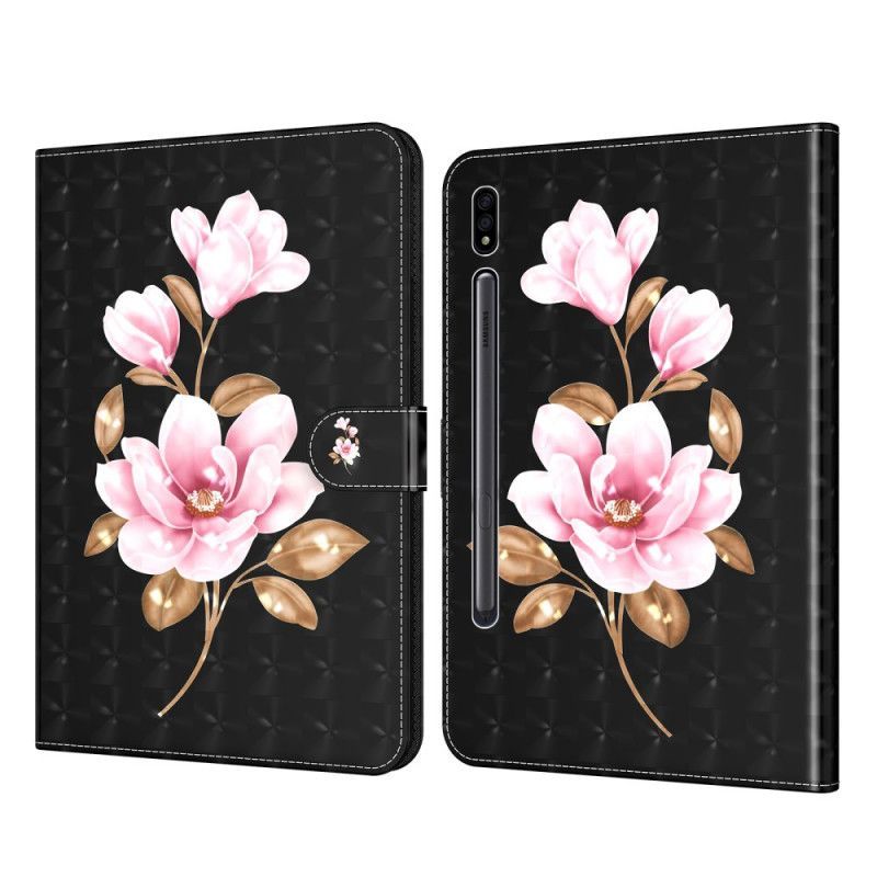 Obal Z Umělé Kůže Flipové Pouzdro Samsung Galaxy Tab S7 Tree Flowers