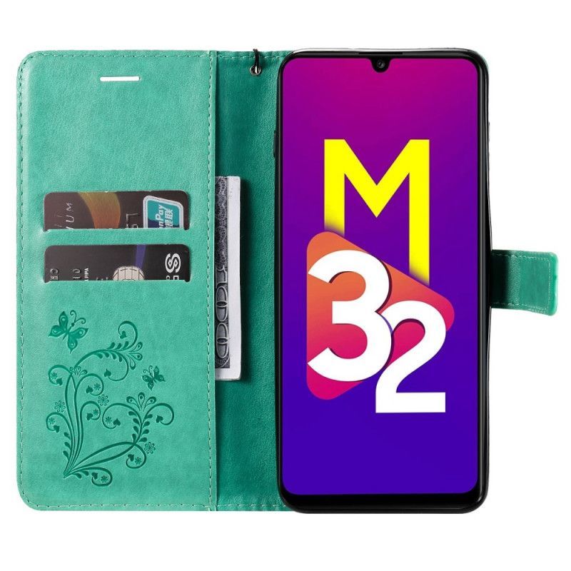 Peněženková Pouzdra Na Samsung Galaxy M32 Obří Tanga Motýlci