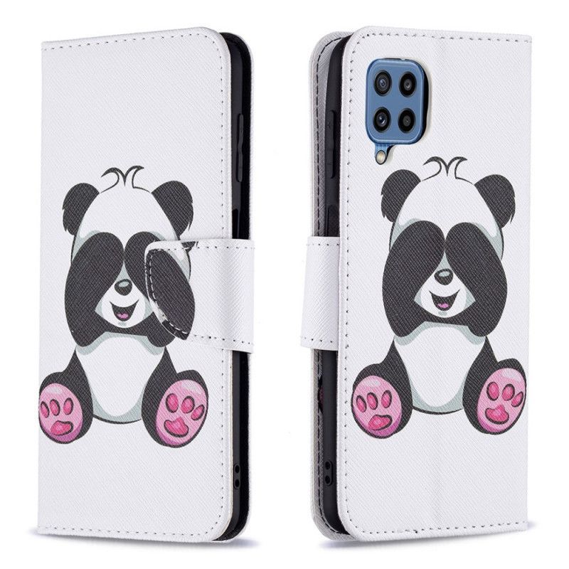 Peněženková Pouzdra Na Samsung Galaxy M32 Panda Zábava