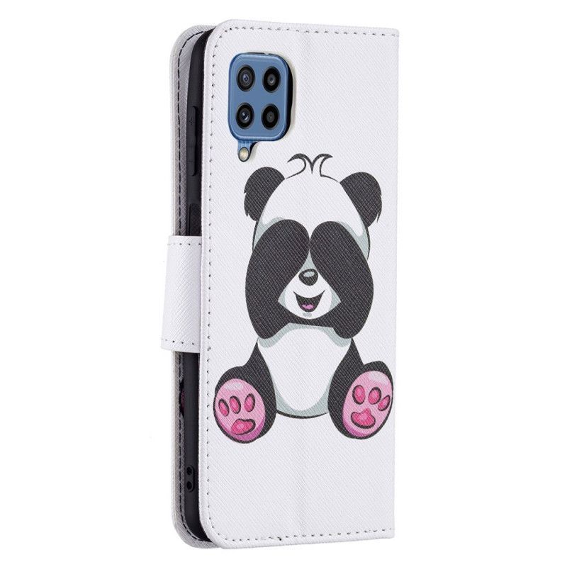 Peněženková Pouzdra Na Samsung Galaxy M32 Panda Zábava