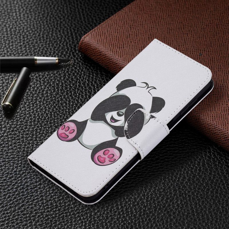 Peněženková Pouzdra Na Samsung Galaxy M32 Panda Zábava