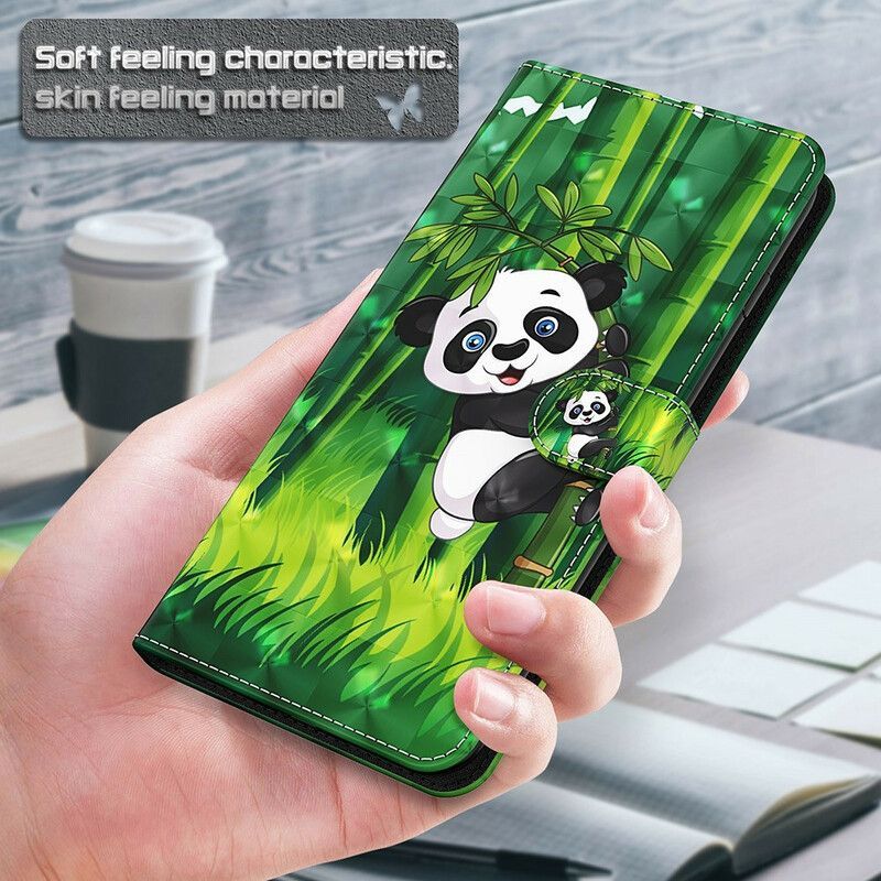 Peněženková Pouzdra Na Samsung Galaxy S21 Fe Panda A Bambus