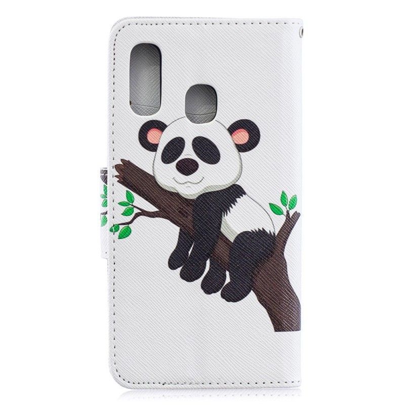 Peněženková Pouzdra Samsung Galaxy A40 Líná Panda