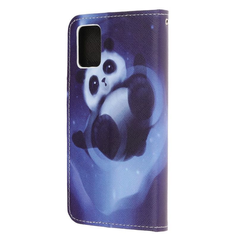 Peněženková Pouzdra Samsung Galaxy A51 Panda Space Strap