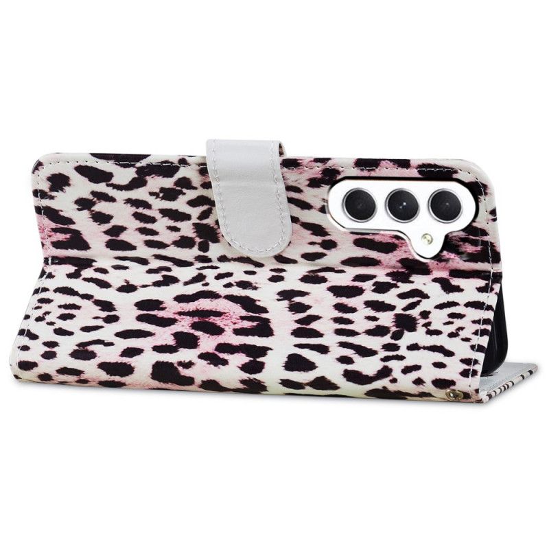 Peněženková Pouzdra Samsung Galaxy A55 5g Leopard Print Strappy