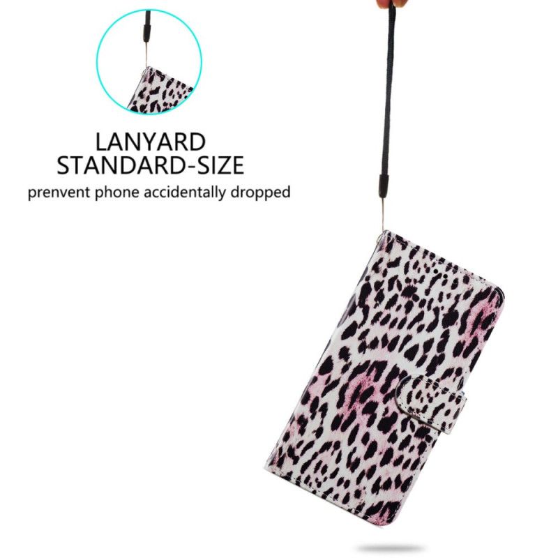 Peněženková Pouzdra Samsung Galaxy A55 5g Leopard Print Strappy