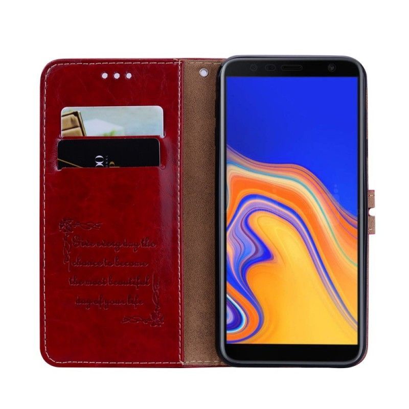 Peněženková Pouzdra Samsung Galaxy J4 Plus Princ S Lesklým Koženým Efektem