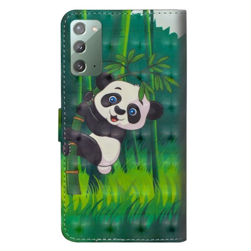 Peněženková Pouzdra Samsung Galaxy Note 20 Panda A Bambus