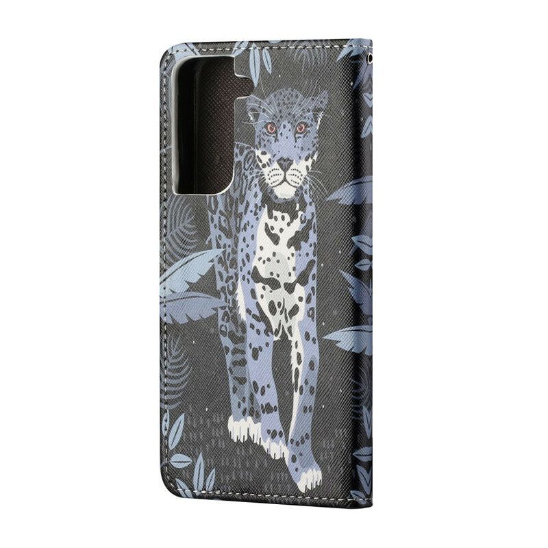 Peněženková Pouzdra Samsung Galaxy S21 Fe Tanga Leoparda