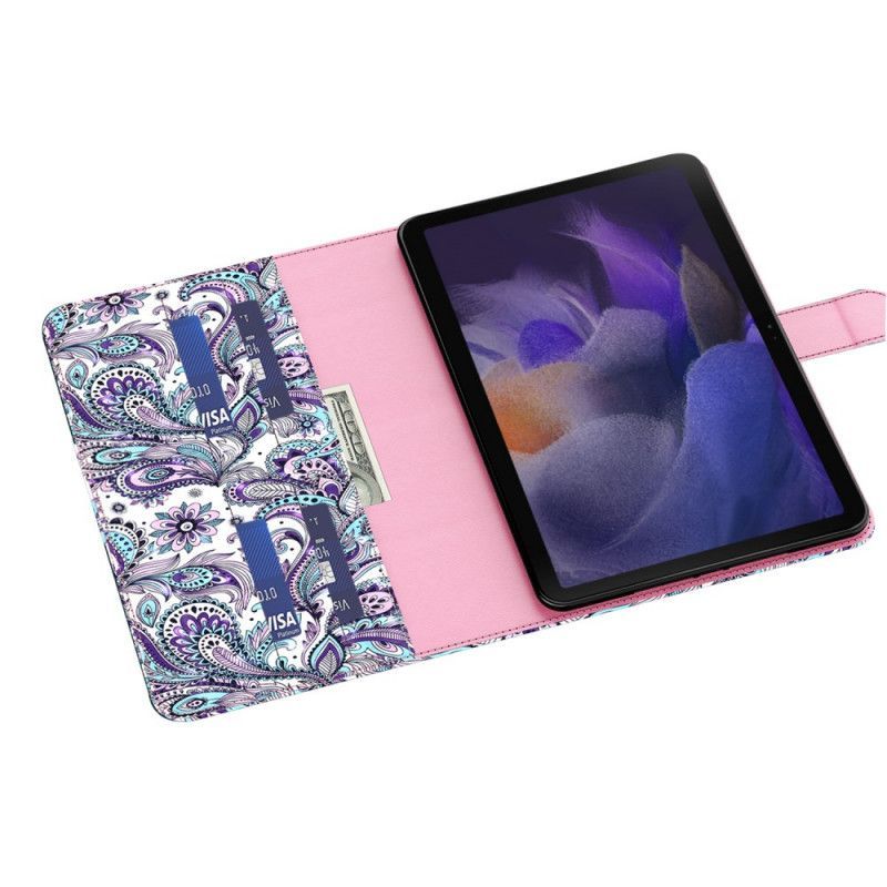 Peněženková Pouzdra Samsung Galaxy Tab A8 (2021) Paisley Vzor