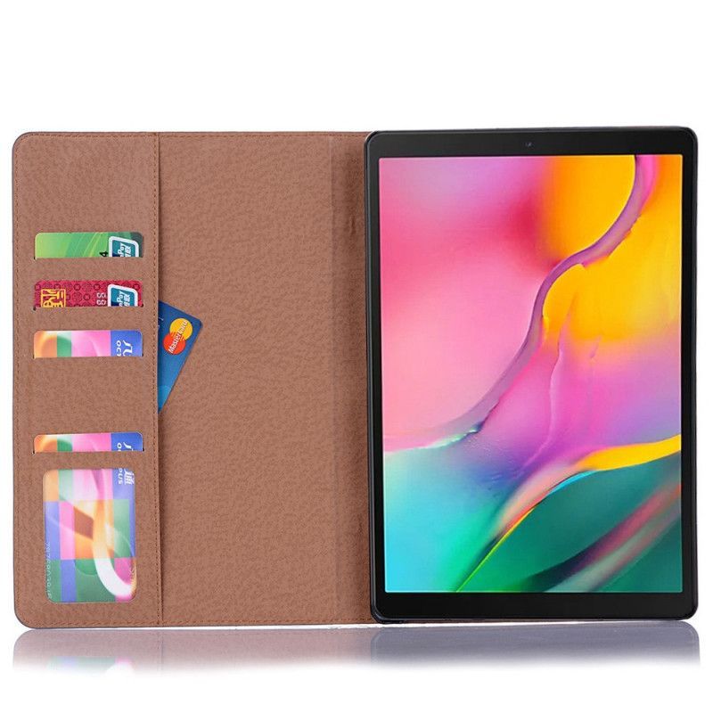 Pouzdro Samsung Galaxy Tab A7 (2020) Vintage Nýty Z Umělé Kůže