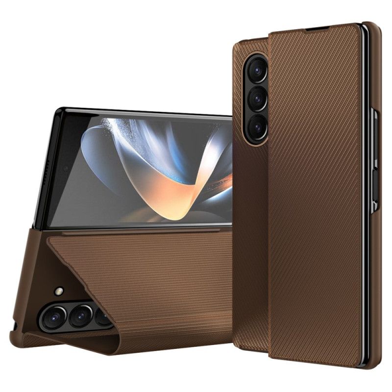 Pouzdro Samsung Galaxy Z Fold 6 Podpora Kožených Efektů