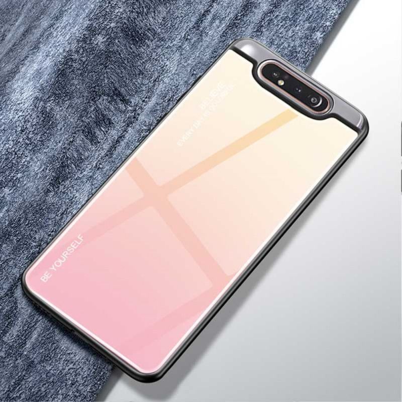 Samsung Galaxy A90 / A80 Buďte Sami Sebou Pouzdro Z Tvrzeného Skla