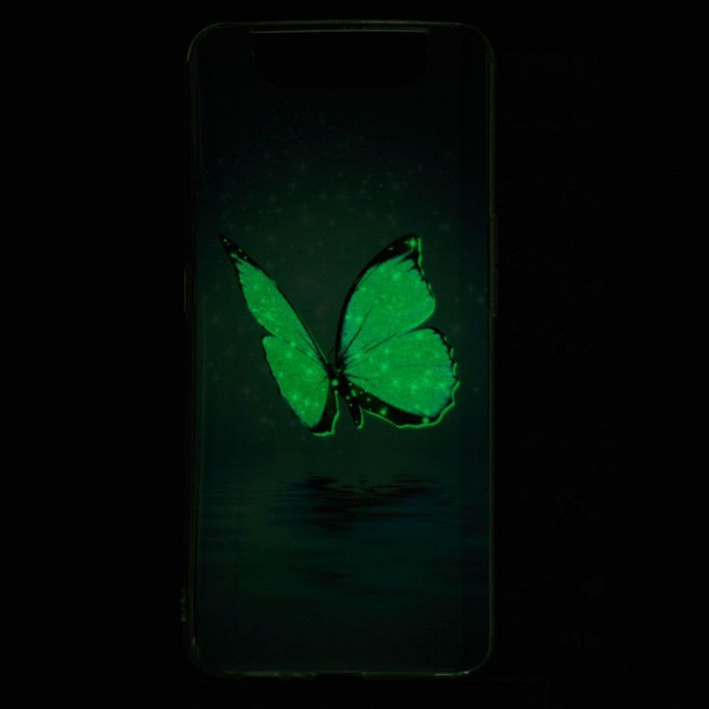 Samsung Galaxy A90 / A80 Fluorescenční Modrý Motýlek