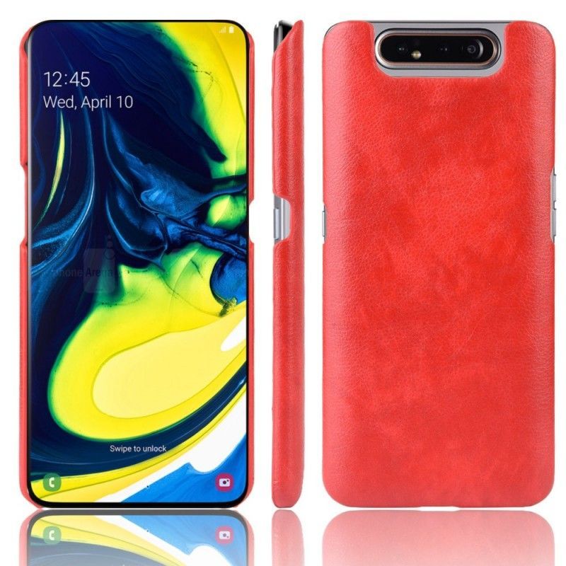 Samsung Galaxy A90 / A80 Kožené Pouzdro S Efektem Liči