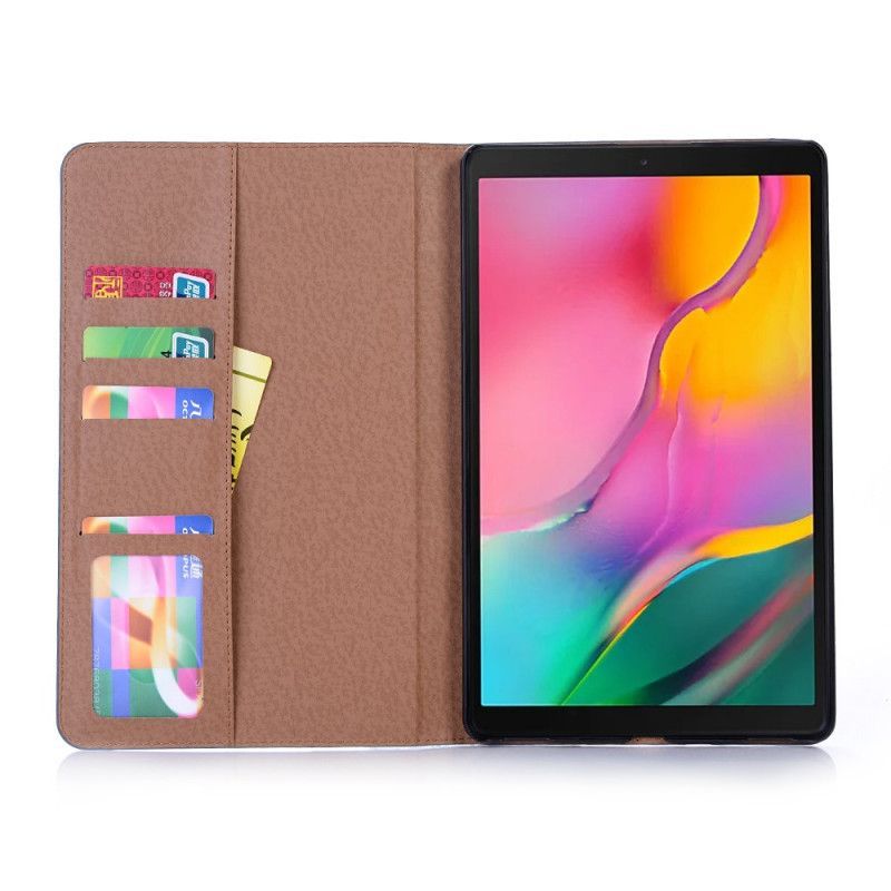 Samsung Galaxy Tab A 10.1 (2019) Pouzdro Na Vintage Nýty Z Umělé Kůže