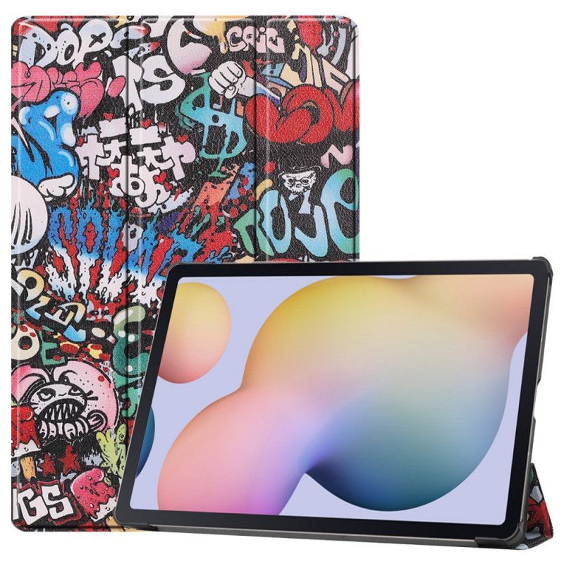 Vyztužené Graffiti Kryt Samsung Galaxy Tab S7 Plus Chytré Pouzdro