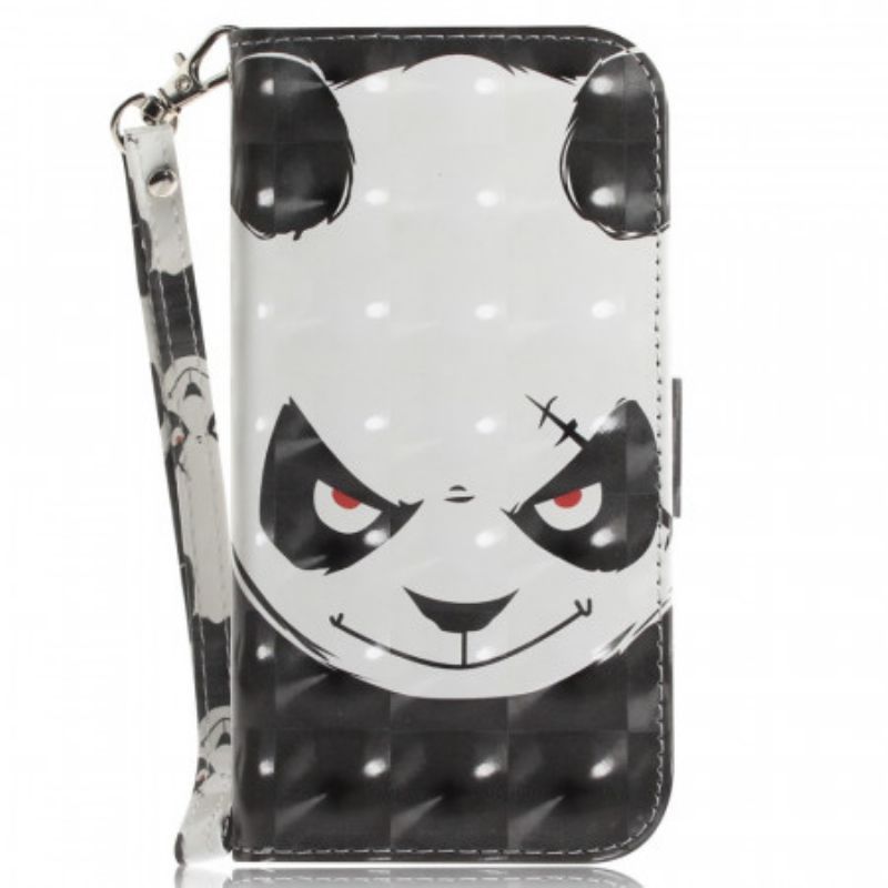 Flipové Pouzdro Na Sony Xperia 1 IV Na Lana Strappy Panda