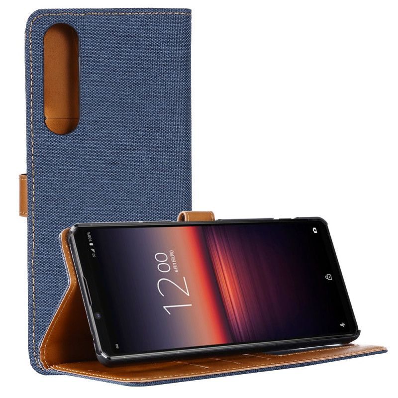 Flipové Pouzdro Sony Xperia 1 Ii Oxfordská Tkanina