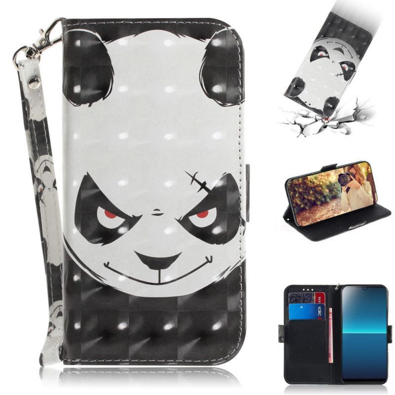 Flipové Pouzdro Sony Xperia L4 Rozzlobená Panda S Popruhem