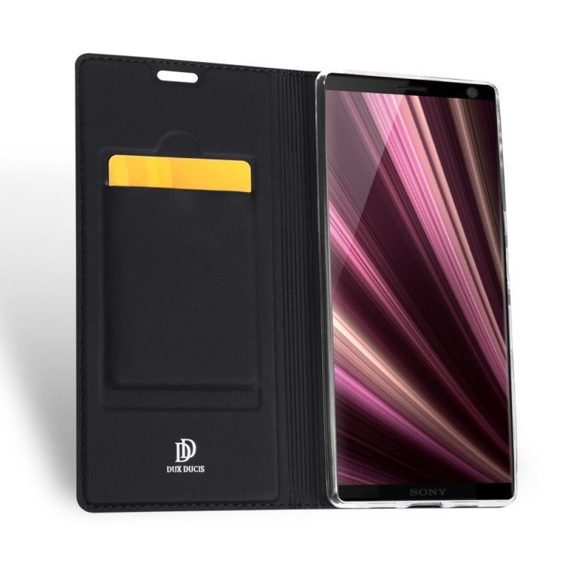 Kožené Pouzdro Folio Na Sony Xperia 10 Série První Třídy