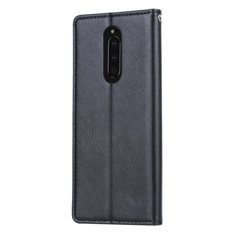 Kožené Pouzdro Folio Sony Xperia 1 Držák Na Karty Z Umělé Kůže