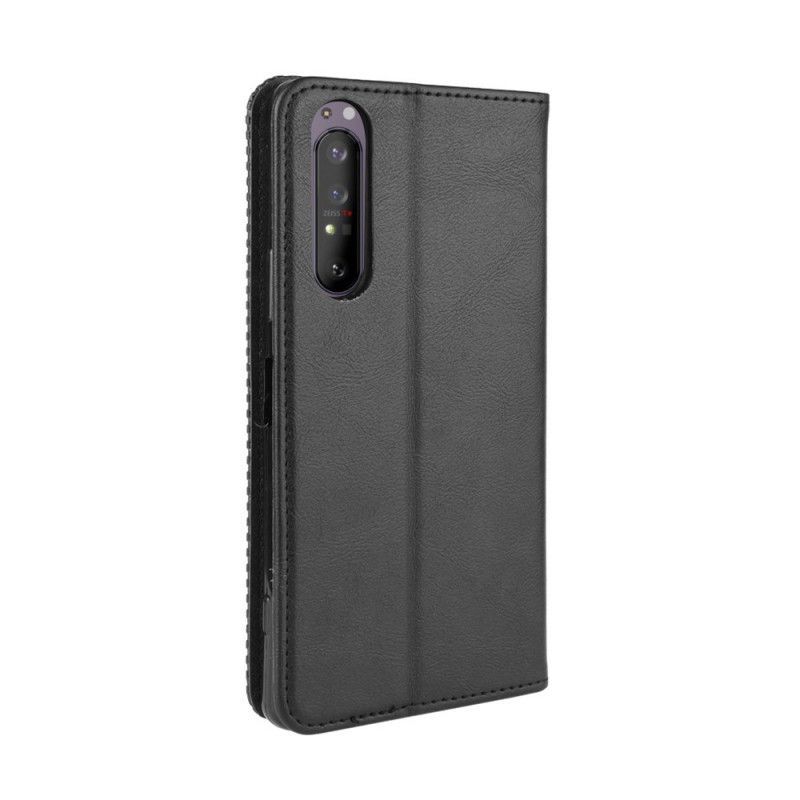 Kožené Pouzdro Folio Sony Xperia 1 Ii Stylizovaný Vintage Kožený Efekt