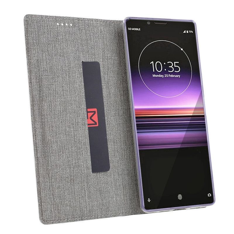 Kožené Pouzdro Folio Sony Xperia 1 Texturovaný