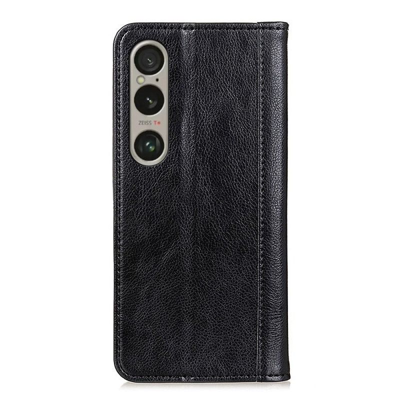 Kožené Pouzdro Folio Sony Xperia 1 Vi Vintage Štípaná Kůže