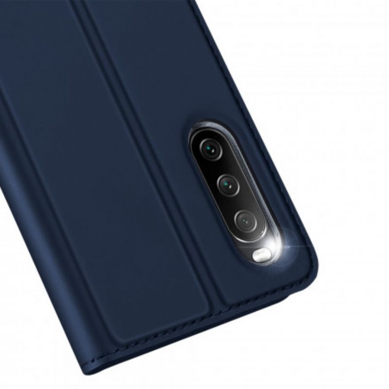 Kožené Pouzdro Folio Sony Xperia 10 Iii Kůže Pro Dux Ducis