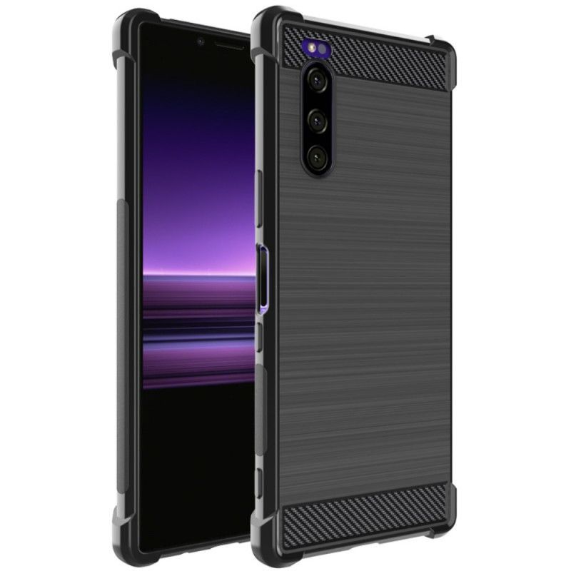 Kryt Sony Xperia 5 Imak Kartáčované Uhlíkové Vlákno