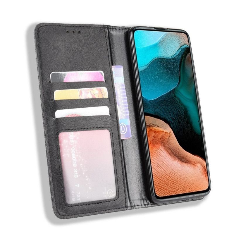 Flip Cover Xiaomi Kožené Pouzdro Folio Poco F2 Pro Stylizovaný Vintage Kožený Efekt