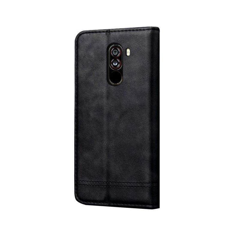 Flip Cover Xiaomi Kožené Pouzdro Folio Pocophone F1 Kožené Prošívání